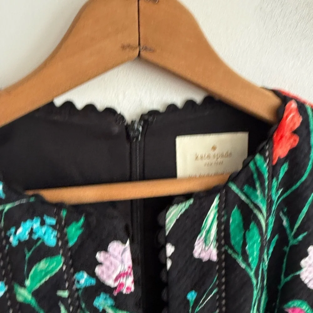 Kate Spade New York Embroidered Floral Hummingbird Dress Size 0